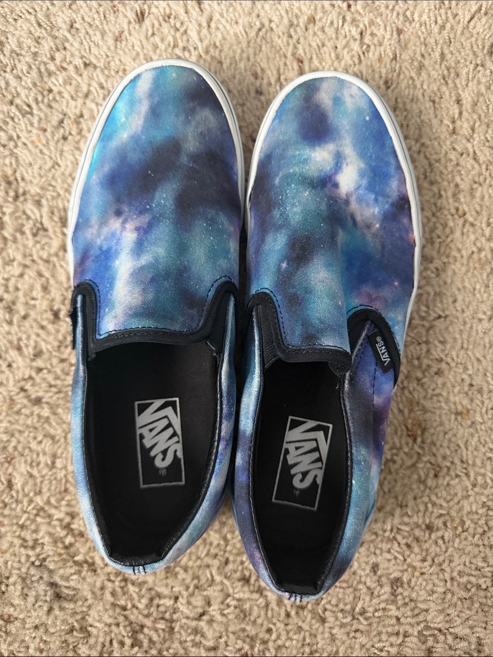 Vans Kids Slip-On Galaxy Print Sneakers - Blue and Purple Tones